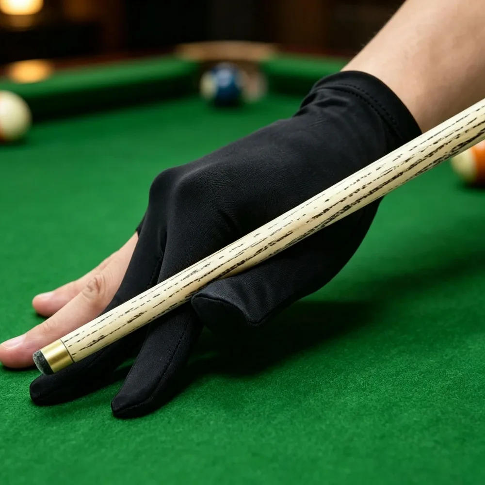 Breathable Smooth Comfort Polyester Open Finger Billiard Glove Snooker Pool Glove for Amateur Training Competition Use Gifts