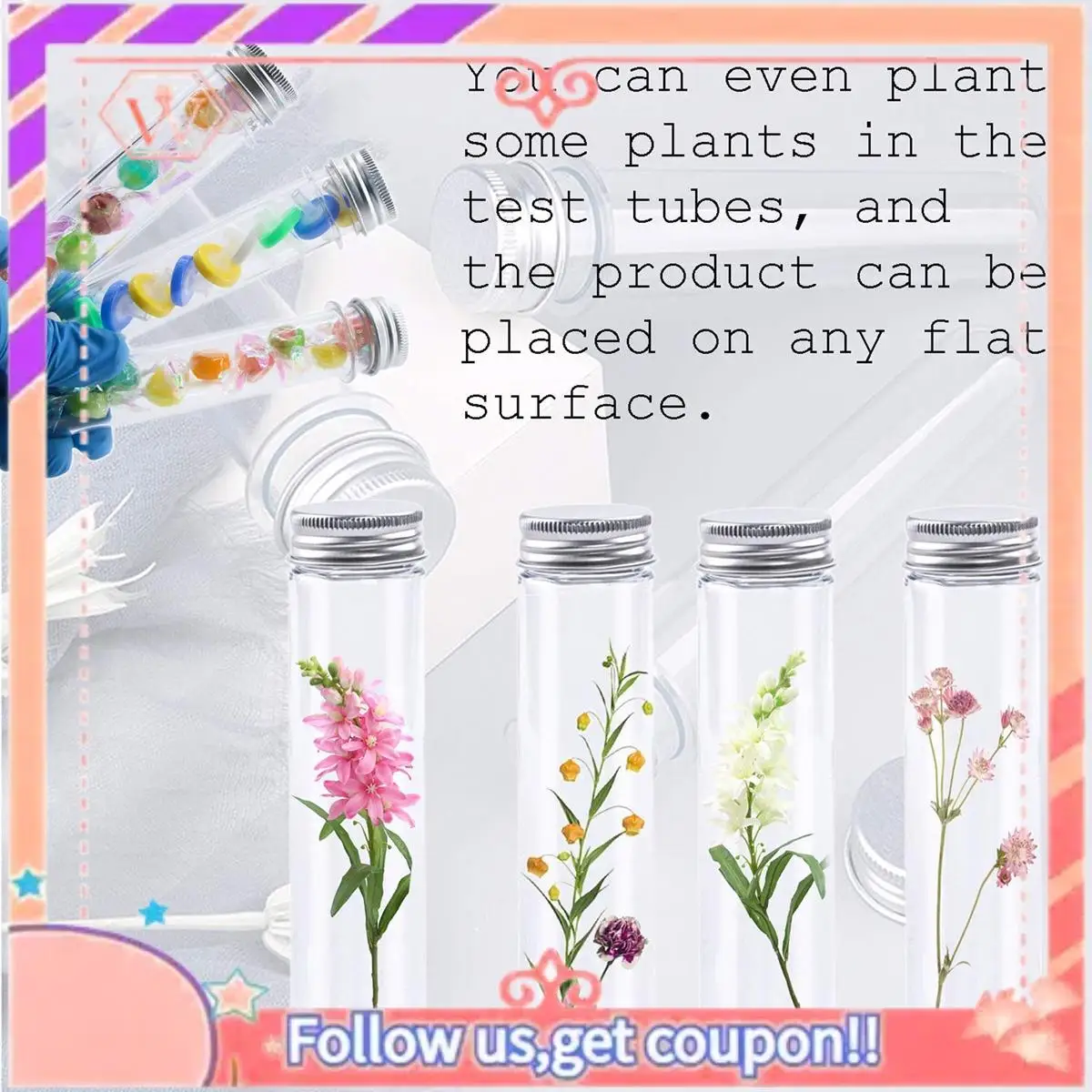 

Upgraded 15Pcs 110Ml Plastic Test Tube,Clear Flat Test Tubes,Plastic Test Tubes With Screw Caps For Candy,Beans,Party Decor
