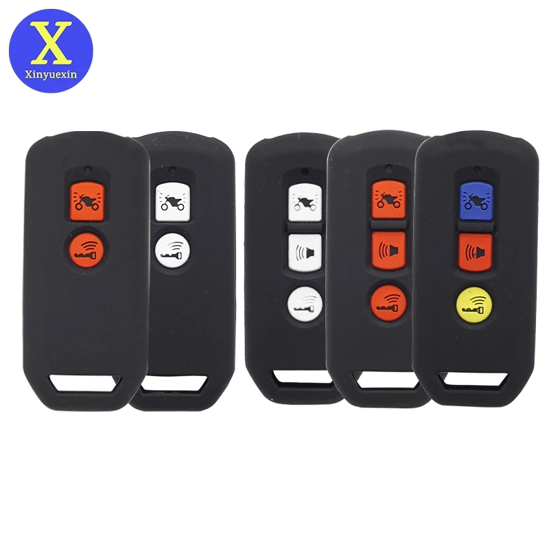 Xinyuexin-funda de silicona para llave de motocicleta, accesorio para Honda PCX 125 150 HYBRID SIPER CUB C125 PCX ELETRIC FORZA 300, 2 y 3 botones