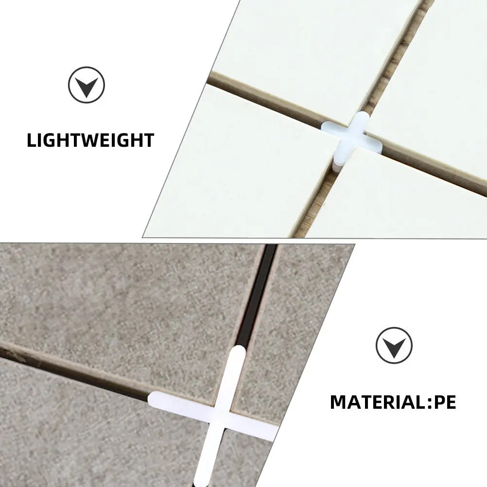 1000Pcs Cross Tile Spacers Ceramic Reusable Floor Positioning Tools Tile Leveling Accessories Tools for Tiles Floor Spacers