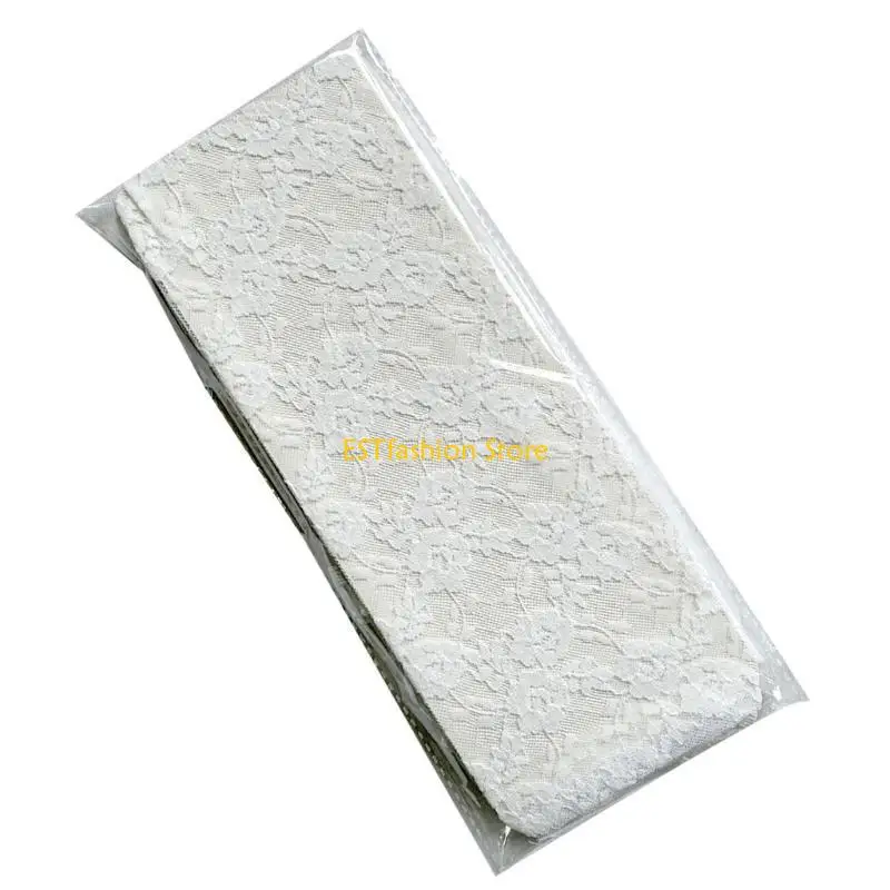 Y5GC 2pack Elegant Fingerless Lace Gloves Long Oversleeves Fashionable Sleeves for Weddings and Parties