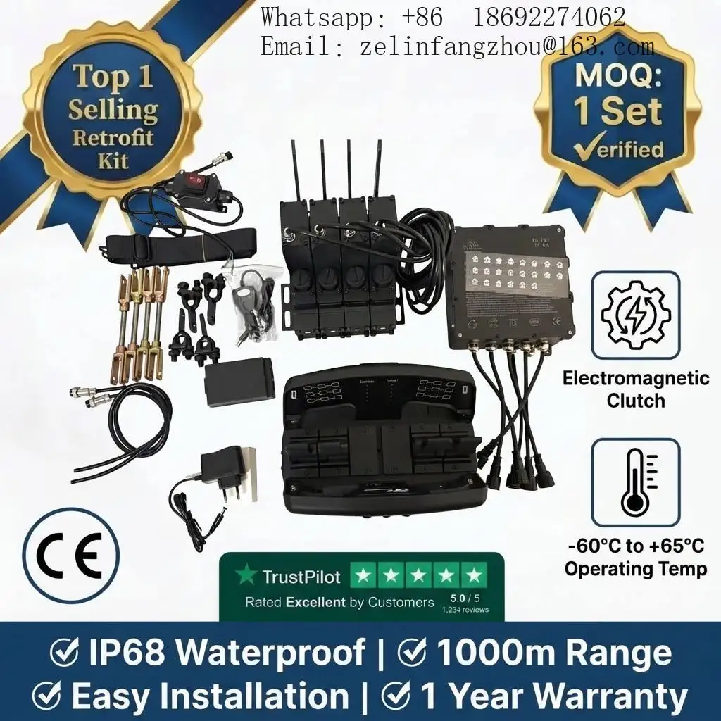 Industrial Wireless Remote Control System Kit for Truck Crane 4 Motors DC 12V 24V Heavy Duty Transmitter Receiver Set