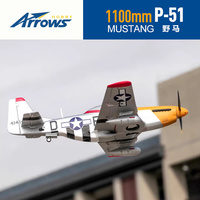 Blue Arrow 1100mm P51 Mustang Newly Painted Fall-resistant Aircraft Model Electric Remote Control World War Ii Propeller Aircraf