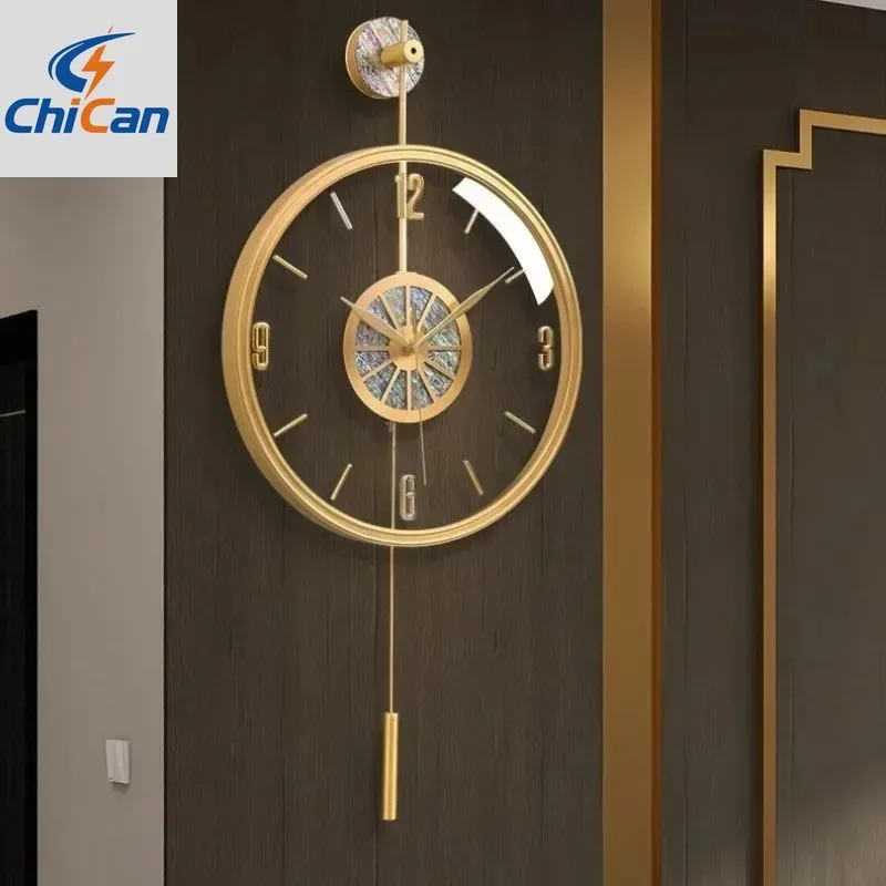 

【Hot】Alloy Case Modern Wall Clocks Living Room Aesthetic Silent Quartz Wall Clocks Nordic Creative Bedroom Home Decoratio