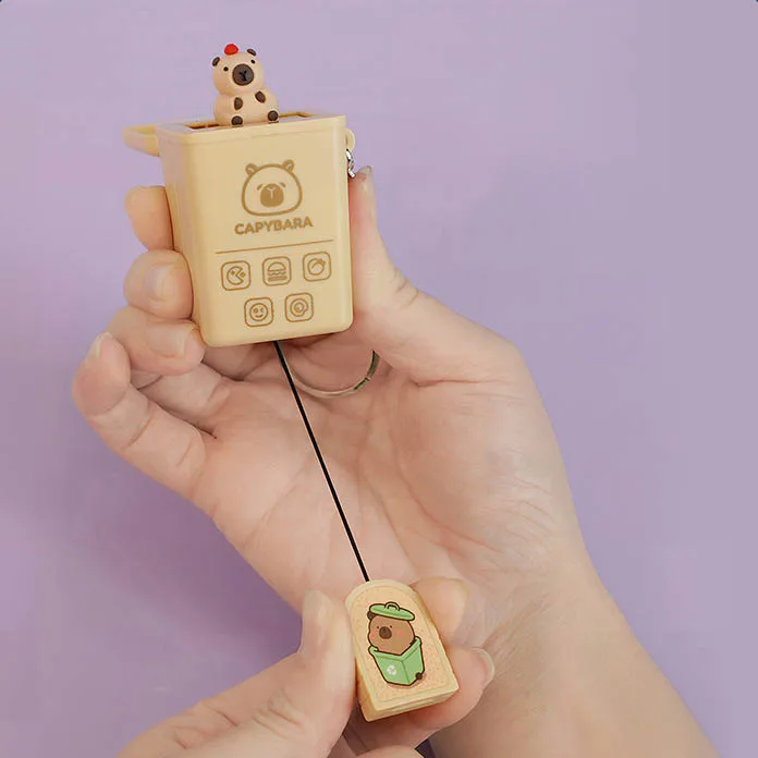Funny Pull String Retractable Astronaut Toy Cartoon Cute Surprise Box Doll Keychain Pendant Stress Relief Vent Children Toys
