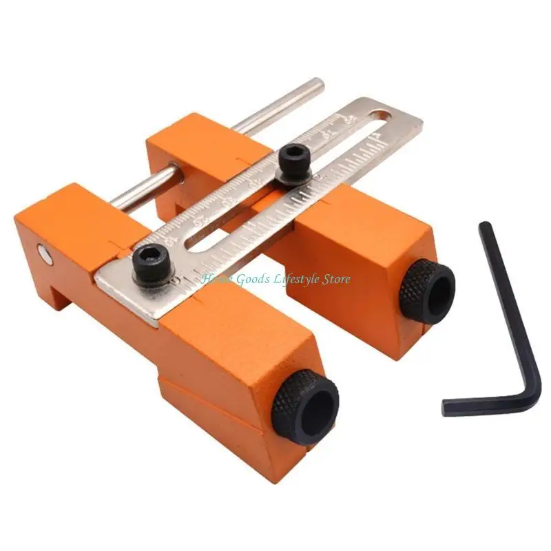 

E74E Hole Puncher Dowel Puncher Locator Carpentry Tool Hinge Hole Locator