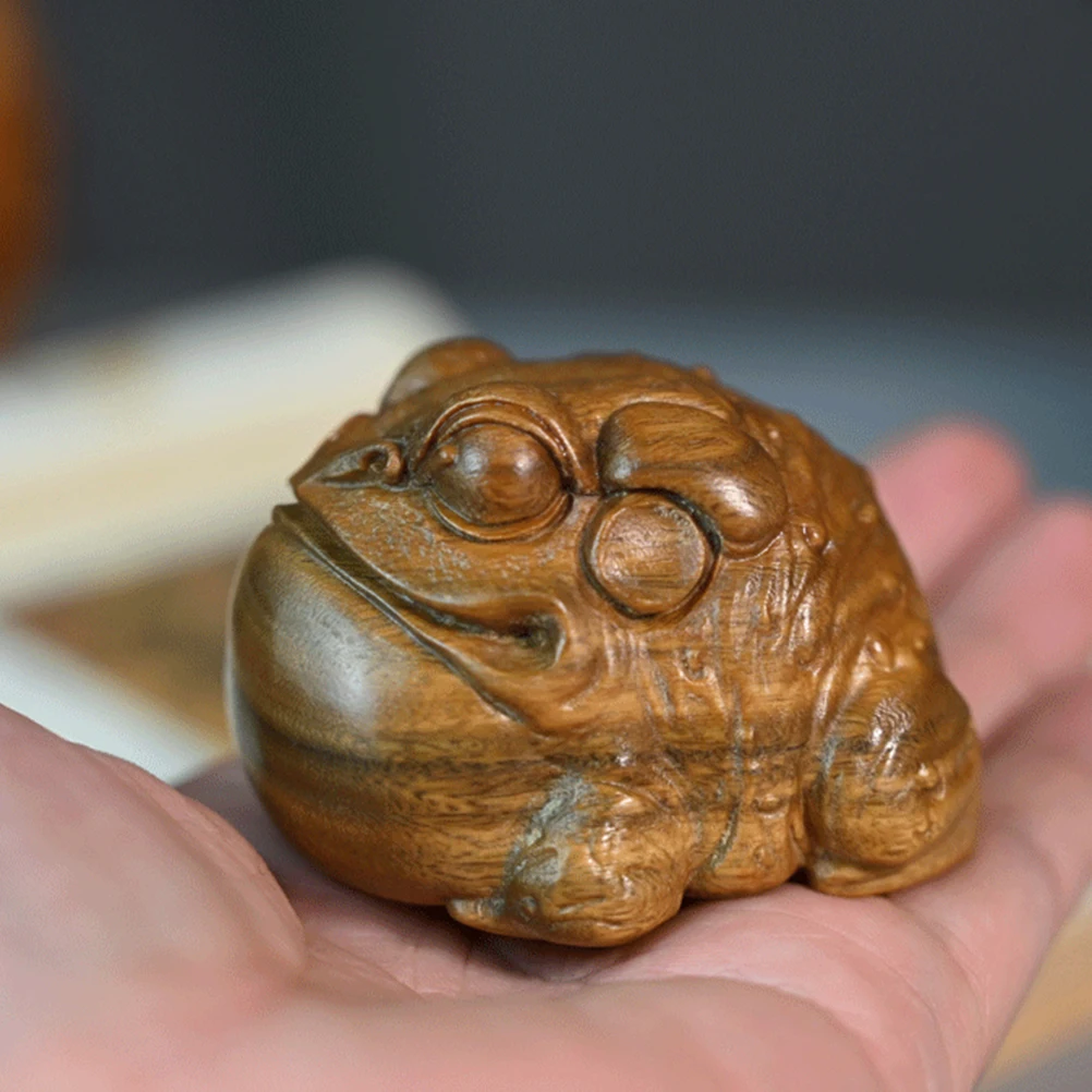 

Wooden Toad crafted Desk Office Decor Artistic Design Wood Decor Wood Carving Craft Home Wooden Craft nament