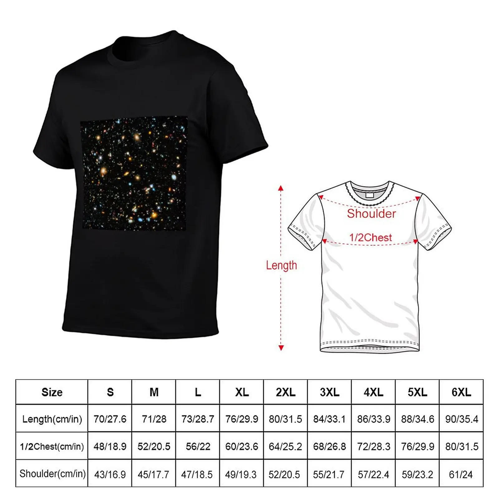 Hubble Extreme Deep Field T-Shirt Lightweight Print T-Shirt