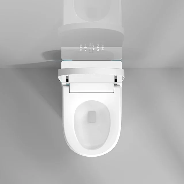 Bathroom Toilet,Modern One-Piece Smart Ceramic WC Toilet Automatic Operation Intelligent Bathroom Floor Mounted Electric