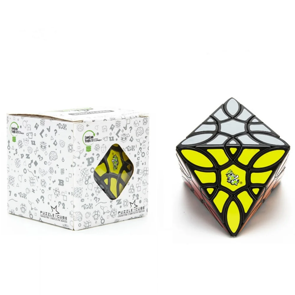 Lanlan Clover Octahedron Magic Cube Puzzle Black Cubo Magico Toys Idea Collection Brain Game