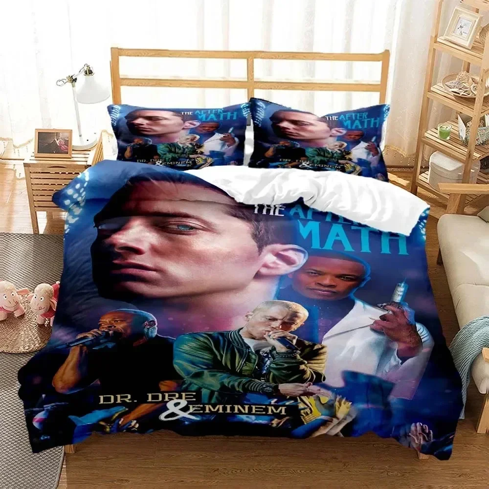 2026 Eminem Hip -hop Sänger 3D Printed Bedding Duvet Cover Queen Bedding Set Soft And Comfortable Customized King Size Bedding S
