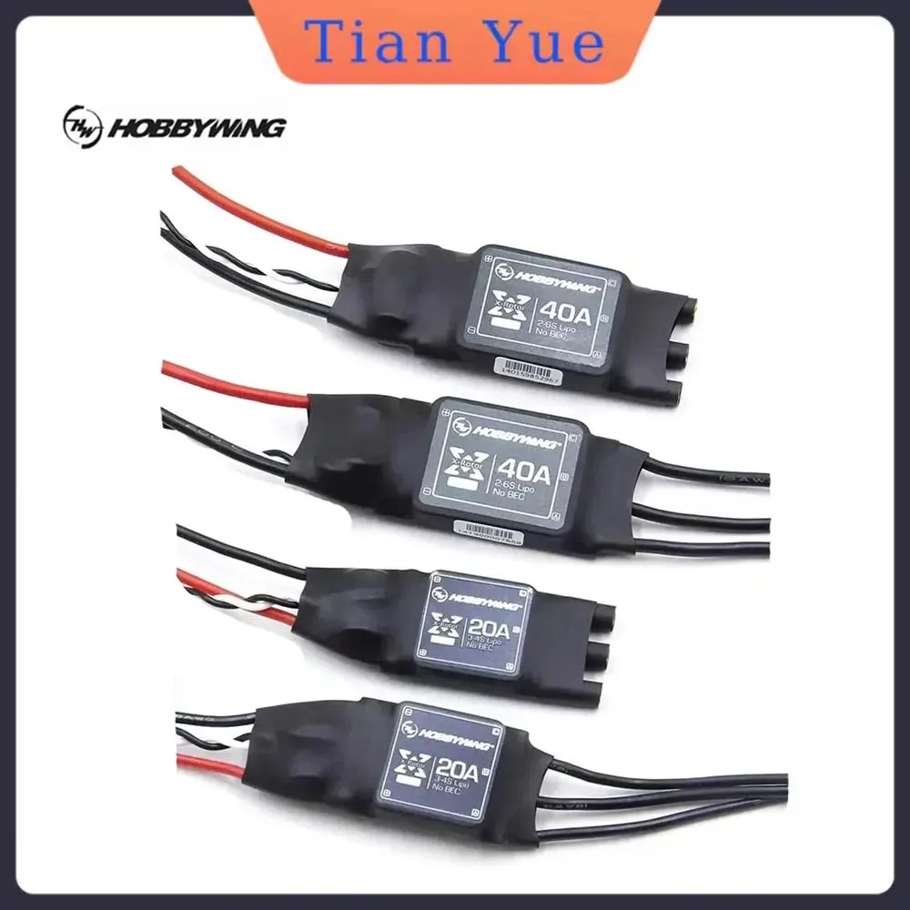 

Hobbywing XRotor Brushless ESC 20A 40A 2-6S No BEC High Refresh Speed Controller for RC FPV Airplane UAV Quadcopter Drone