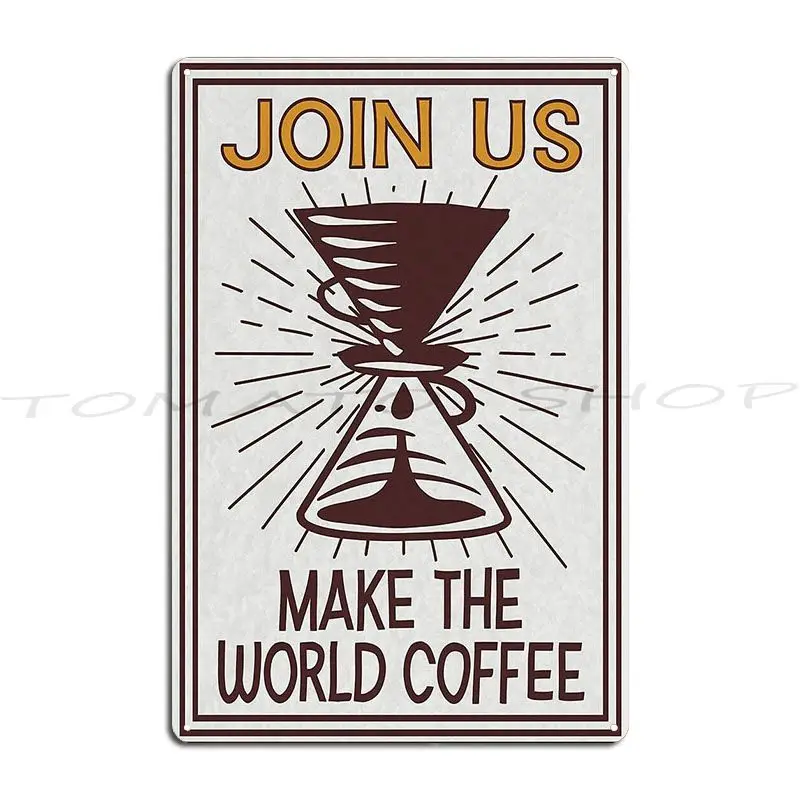Dark Triangle Coffee Metal Plaque Living Room Create Funny Kitchen Customized Tin Sign Poster