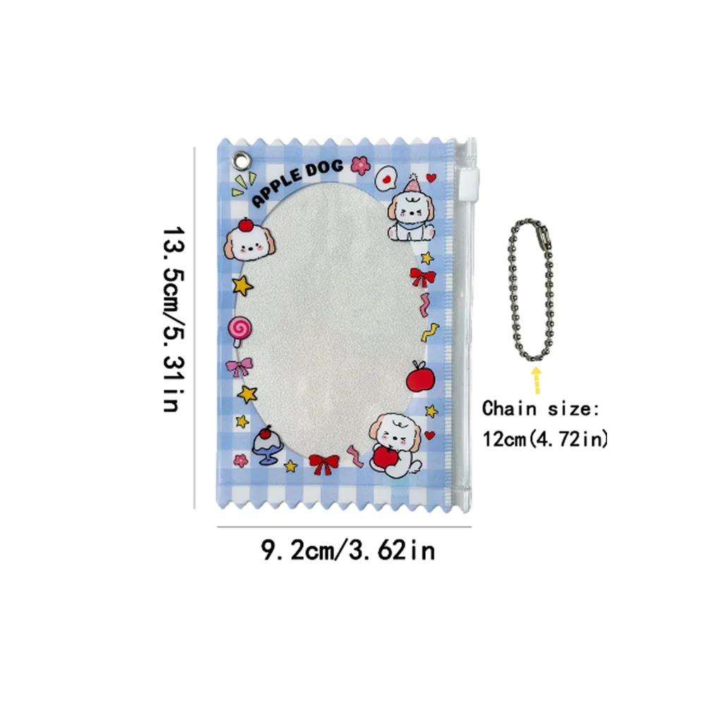 PVC 3 Inch Photocard Zipper Pouch Polaroid Storage Badge Bag Anime Merch Display Pendant Card Case Doll Carrier view 6