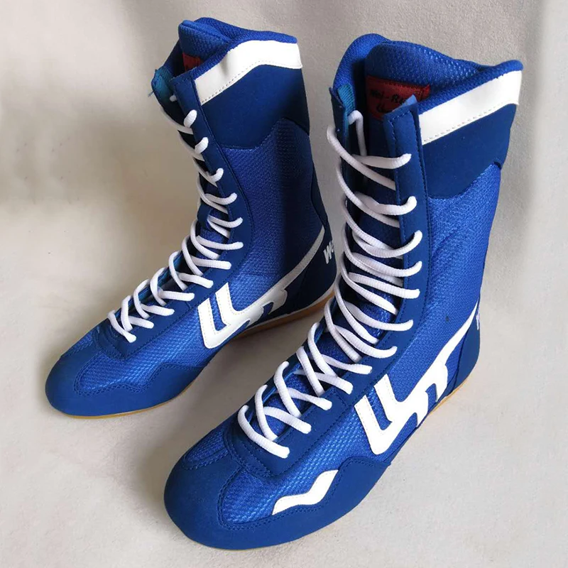 2024 wrestling shoes Boxing shoes Martial Arts Taekwondo Sanda training special high help boxing training shoes