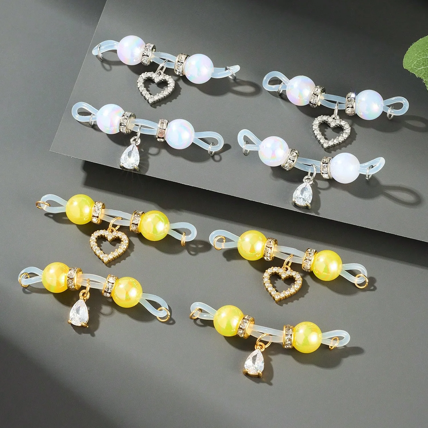 Silicone Adjustable Non-Piercing Body Jewelry Featuring CZ Dangling Fake Nipple Rings, Designed for Women'S Everyday Use