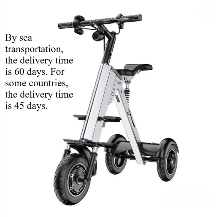 350W Lightweight folding electric scooter two parents and children,fashionable portable mini three-wheeled scooter with children
