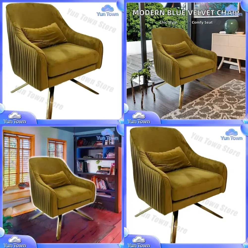 High-Quality Comfortable Custom Modern Nordic Recliner Sofa for Chinese Casual Living Room Use Single Blue Velvet Upholstered