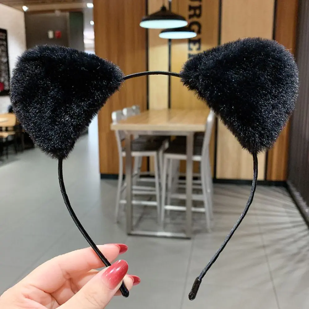 Аниме косплей милый мытье лица плюшевые аксессуары для волос с героями мультфильмов обруч для волос повязка на голову с кошачьими ушками