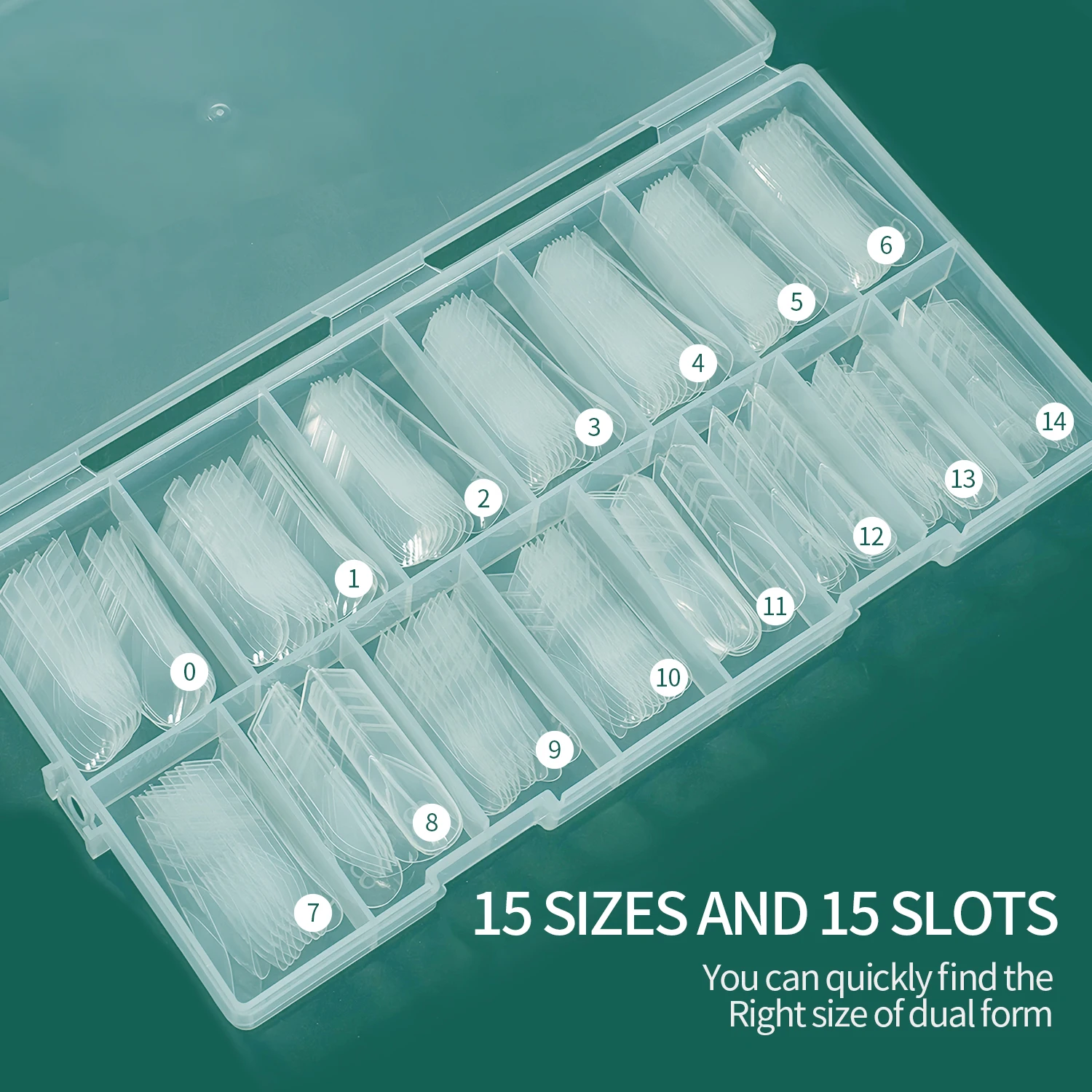 Nailpop 150pcs/box Clear French Nail Dual Forms Acrylic Nail Gel Quick Build Molds Full Coverage Acrylic Extension Top Form