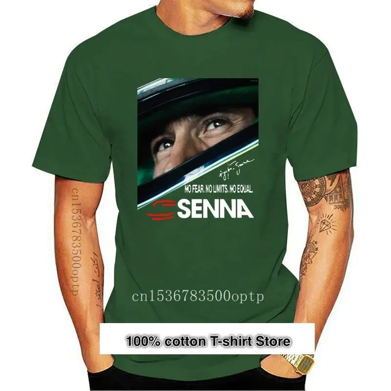 Camiseta de Ayrton Senna para hombre, camisa de manga corta de algodón de talla grande, personalizada, 4xl, 5xl, 6xl, Simple