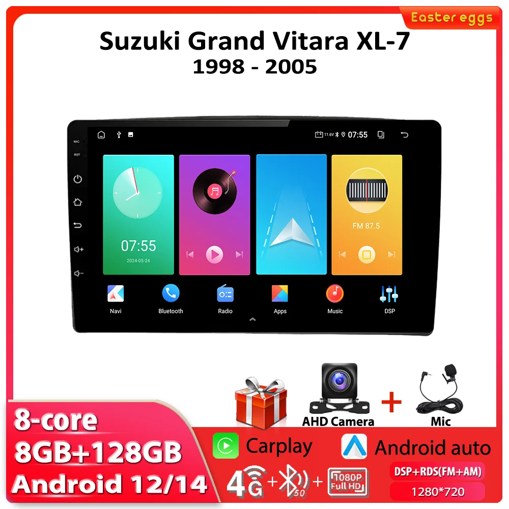 

Автомобильное радио Android для Suzuki Grand Vitara XL-7 1998-2005, мультимедийный плеер, GPS-навигация, стерео Carplay, авторадио, головное устройство