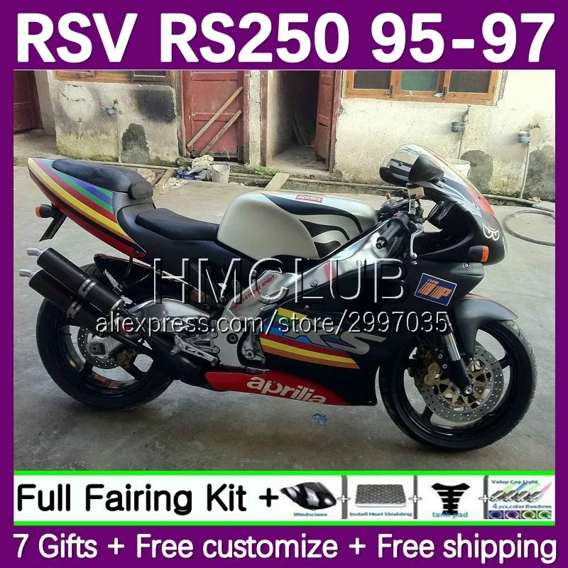 Fairings Kit For Aprilia RS-250 RSV250 RS250 RSV RS 250 R RR 79No.3 RS250R 95 96 97 RSV250RR 1995 1996 1997 Bodys Flat silver