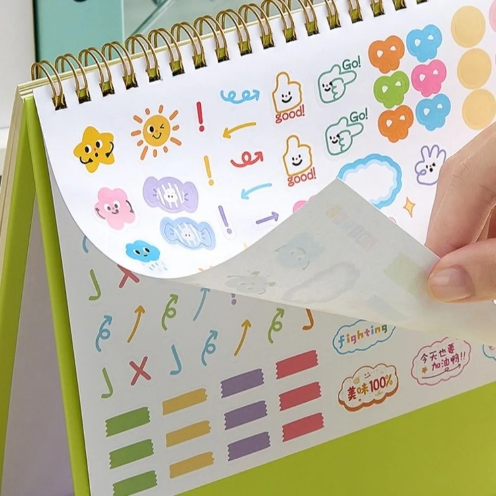 Standing 2026 Desktop Desk Calendar Thick Paper Time Management Table Calendar Foldable Desktop Paper Calendar Office Supply