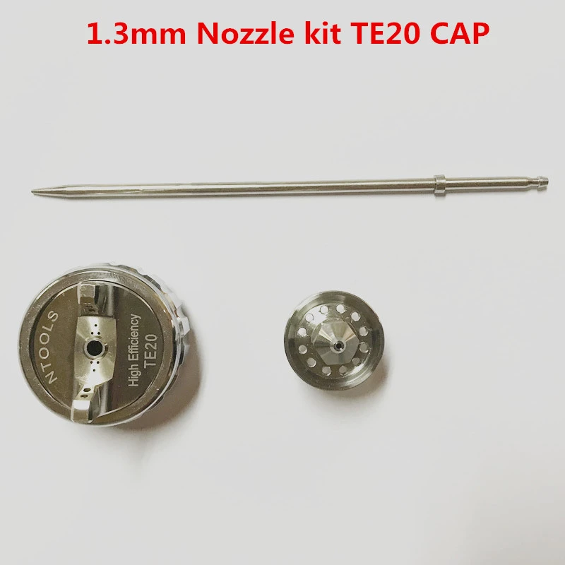 Spray Gun Nozzle 1.3/1.8mm Nozzle Needle and Nozzle Cap T110/TE20 Nozzle Kit Air Paint Spray Gun Nozzle Kit Air Spray Gun parts