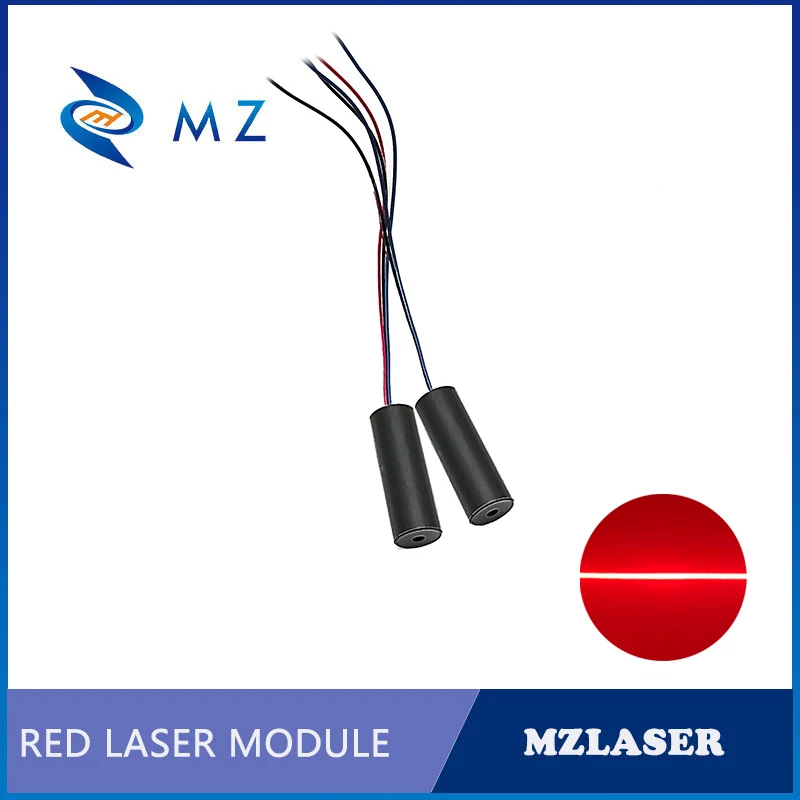 Лазерный диодный модуль с красной линией D14mm 650nm TTL PWM 24В 50mw 100mw 200mW линейный Лазер промышленного класса для игры-лабиринта/позиционирования