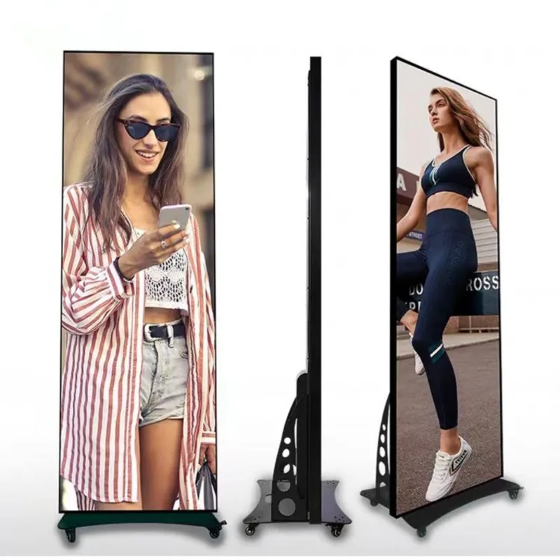 Op maat gemaakte indoor LED posterdisplay, opvouwbaar mobiel scherm voor tentoonstellingen, shows en reclame