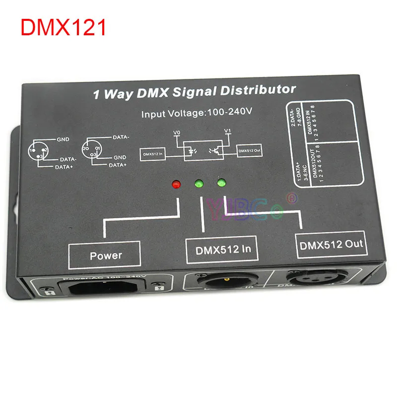 divisor amplificador led para decodificador dmx distribuidor de sinais ac100v240v dmx512 1ch porta de saida amplificador de sinal dmx dmx121 01