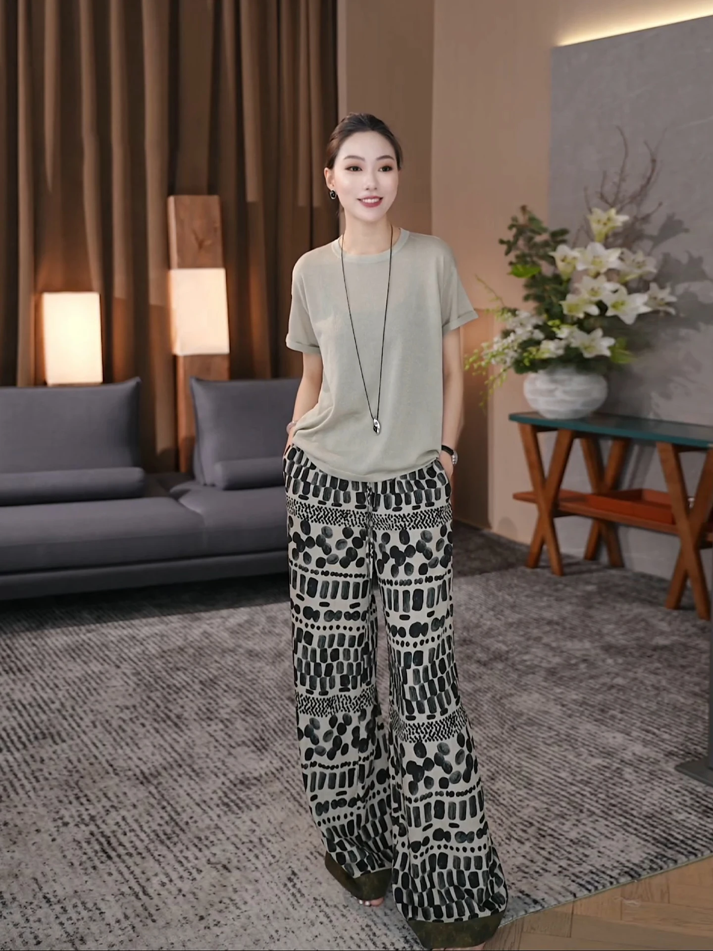 

Romantic Polka Dot Wide Leg Pants Casual Summer New Sle Retro Slimming High Waist Straight Tube Trousers for Middle-Aged Women