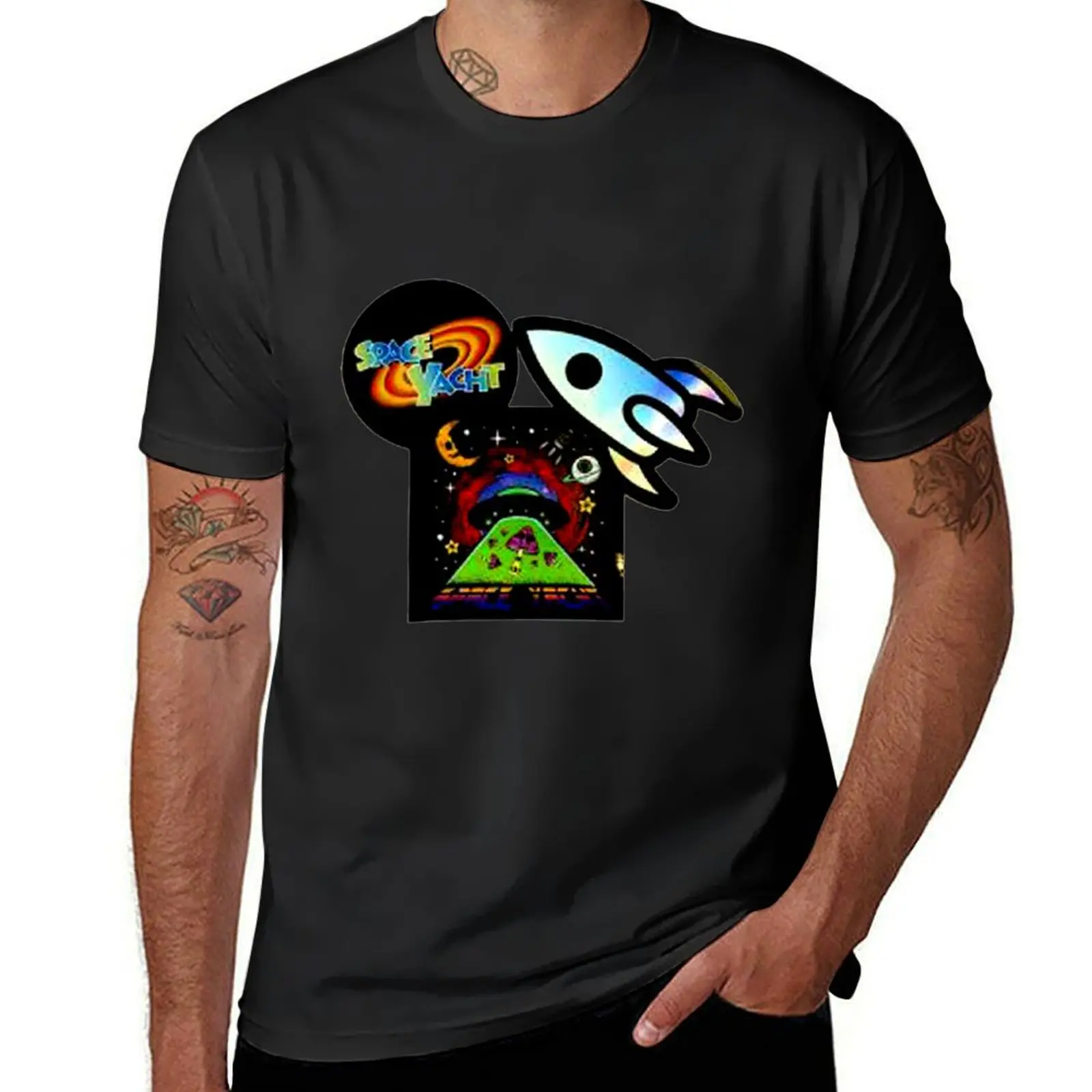 Space Yacht Band T-shirt plus sizes sweat plain workout shirts for men