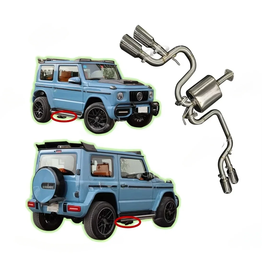 

G63 AMG Wagon Stainless Steel Dual Side Tuning Exhaust Muffler Pipes Accessories For Jimny JB74/64 2018- 2023 5 door Accessories