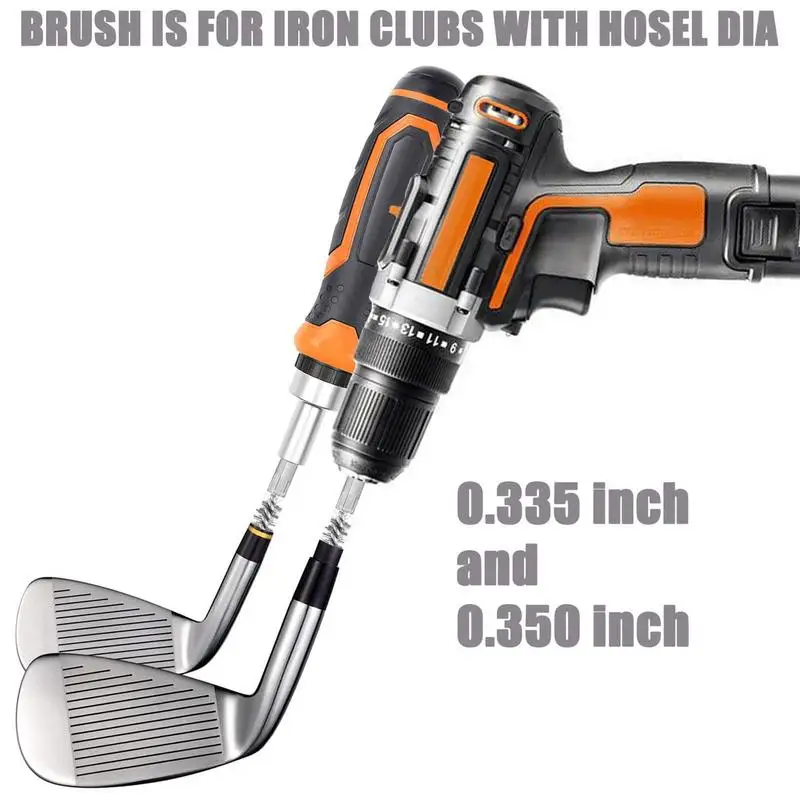 Golf Clubs Head Hosel Brush Electric Drill Wire Brush Hexagonal Rod Golf Iron Head Rust Remover Brush Golf Club Cleaning Polish