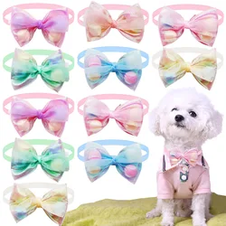 Pajaritas de encaje para perros pequeños, Collar ajustable para gatos, pompones bonitos, accesorios de aseo para cachorros, 50 piezas