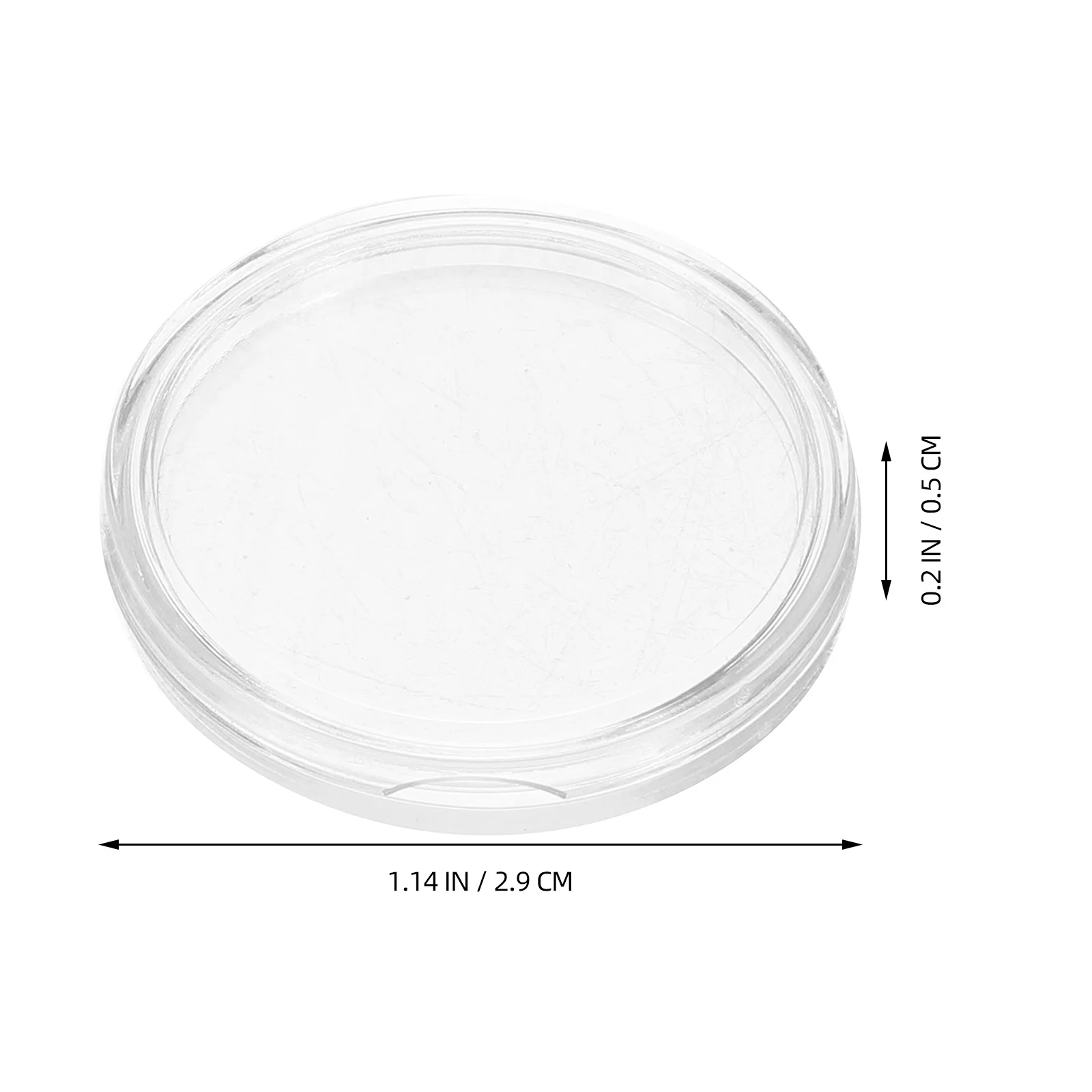 50Pcs Coin Protection Box Transparent Round Small Coin Case Storage Suitable Awards Ceremony Advertising Business Gifts