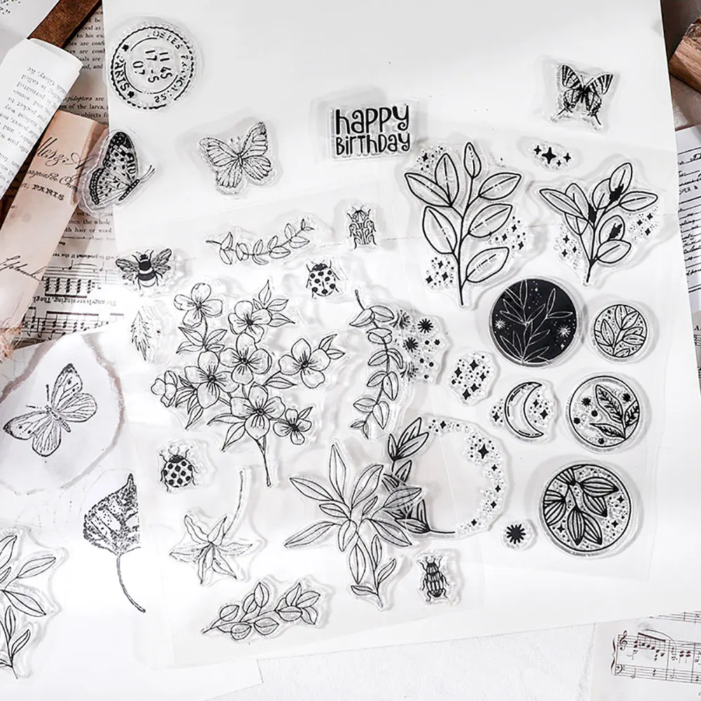For Fun Scrapbook Silicone Transparent Seal for DIY Clear Stamps Calendar Journal Decoration Photo Album Scrapbooking Supplies