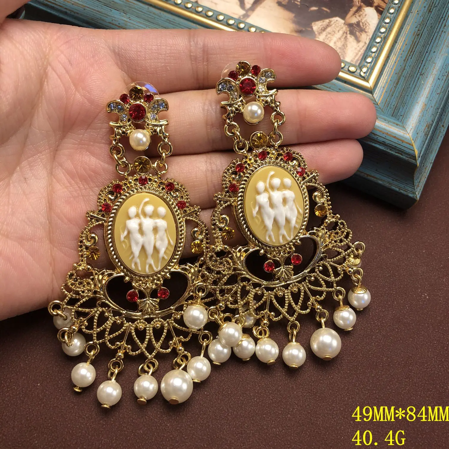 Personalized Bohemian style three-dimensional relief stud earrings jewelry accessories