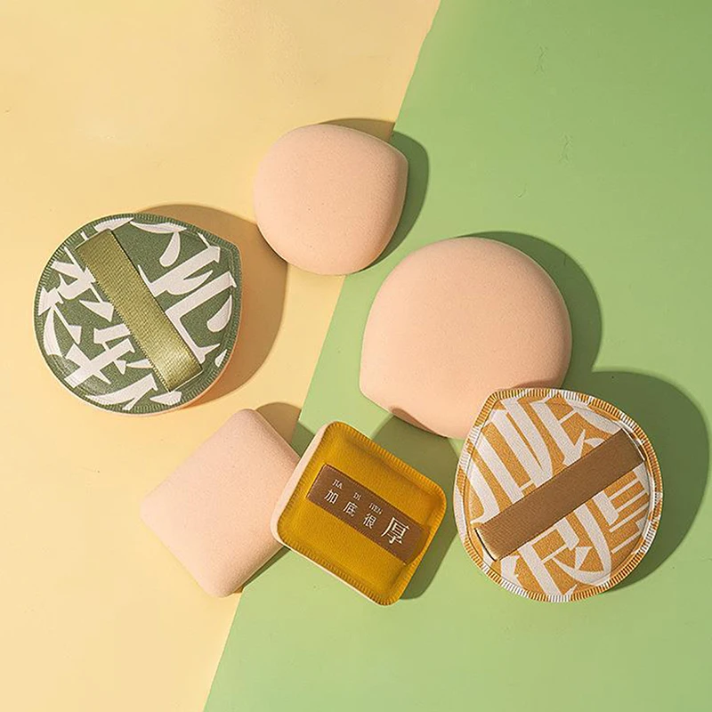 Esponja de maquiagem puff conjunto maquiagem pó corretivo super macio elástico algodão rosto base compõem cosméticos puff ferramentas beleza