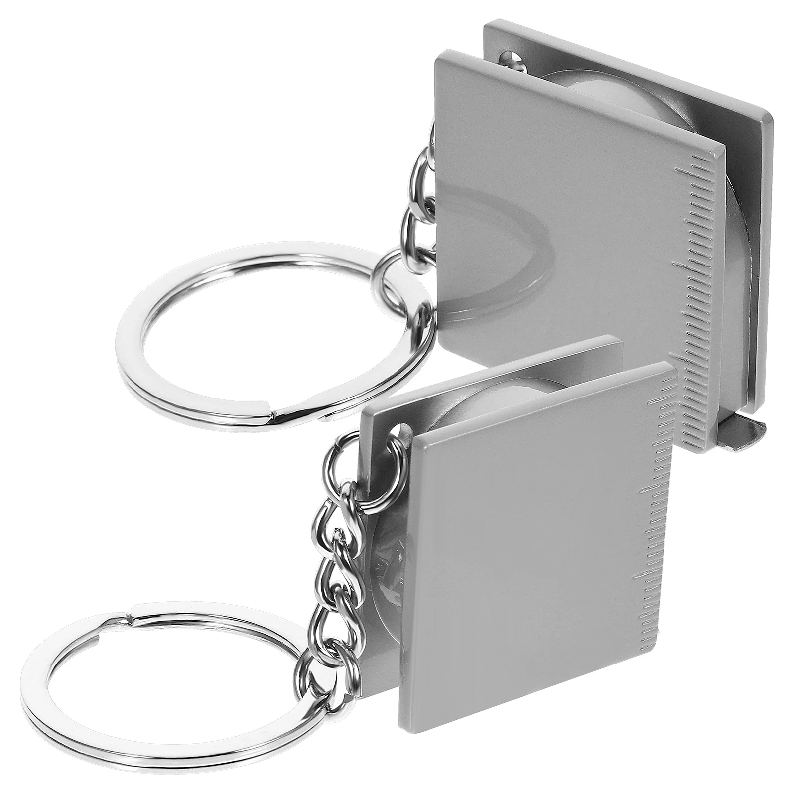 

2Pcs Metal Measuring Tape Keychain Durable Portable Mini Retractable Double Sided Small Cute Sewing Measure Tool Gifts