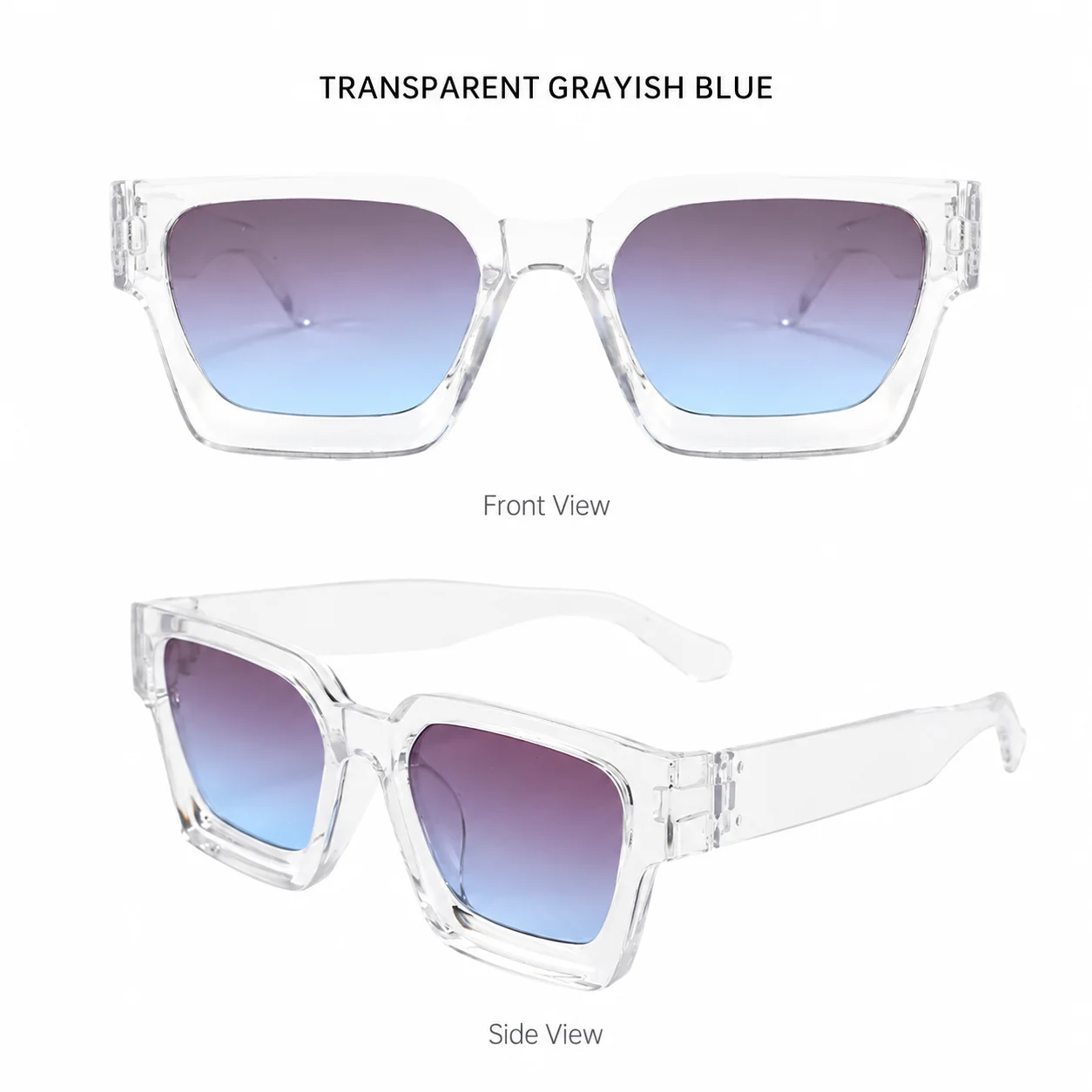 Fashion Shades Uv400 Full Frame Sunglasses Square Sunglasses Classic Unisex Sunglasses For Outfit Matching Traveling Street