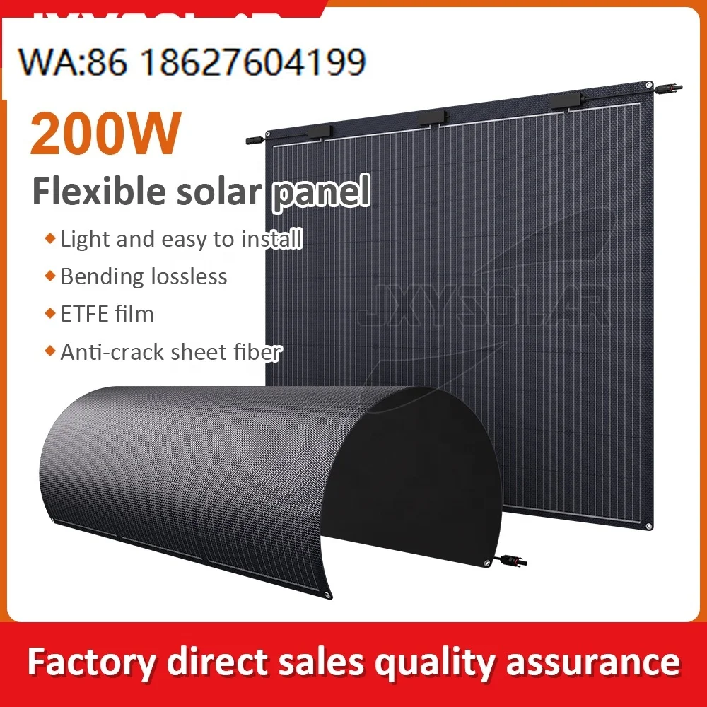 

150W 18V Semi-flexible Monocrystalline Solar Panel, Lightweight Module Outdoor Camping Power Generation