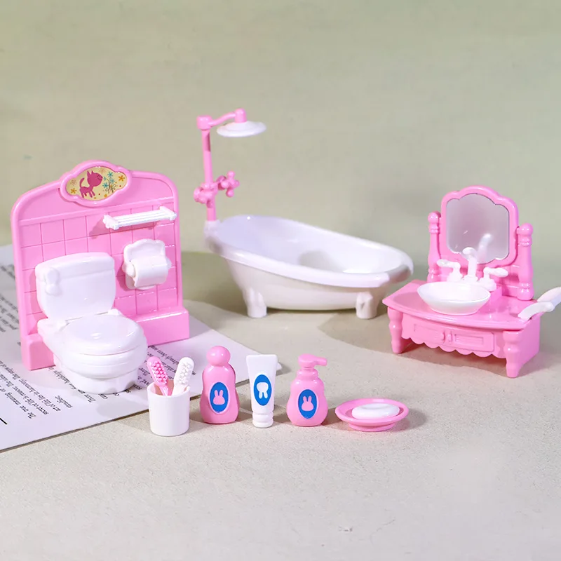 Best Miniature Bathtub Washstand Shower Gel Bathroom Model Ornament diyHandmade Bathroom Accessories