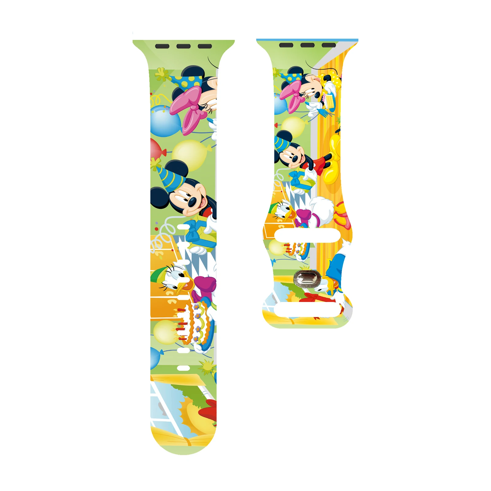 

Disney Cute Cartoon Printed Strap for Apple Watch Series 11/10/9/8/SE, Soft Silicone Replacement Band for iWatch 45mm/44mm/42mm