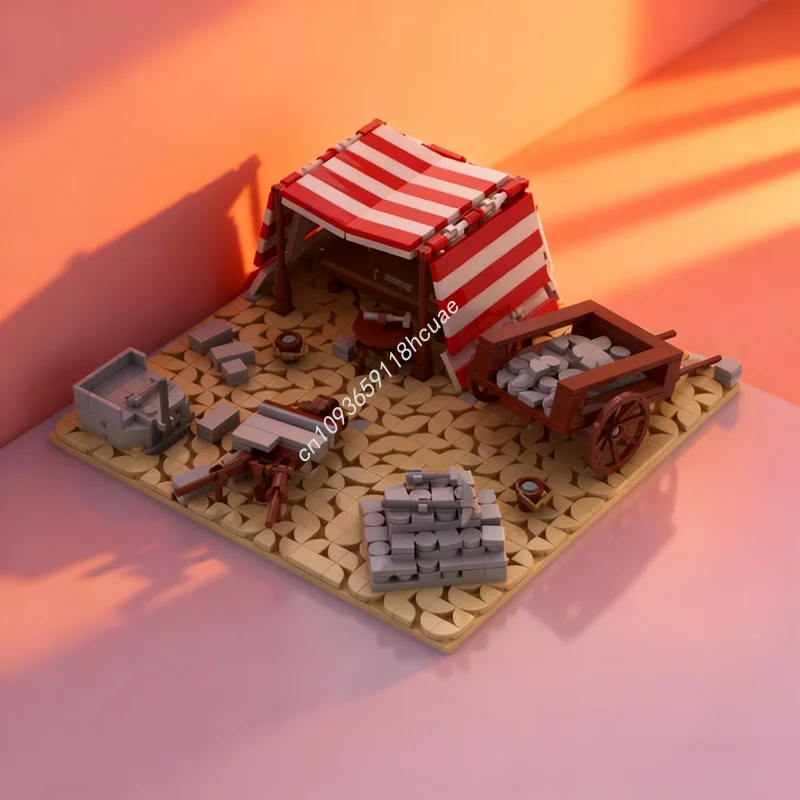 

892pcs MOC Age Empires Mining Camp Middle Gamesed Model Christmas Gift Building Blocks Construction DIY Creative Toys Idea Brick