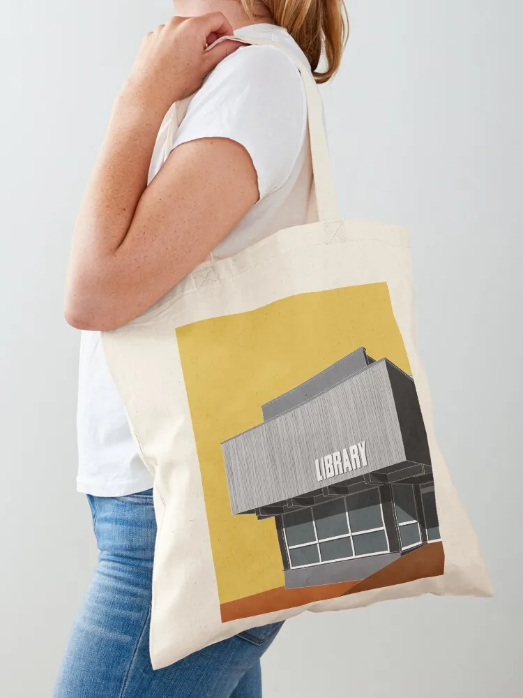 South Norwood Library, Southwark, London, Colour Print , Brutalist Print, Print, Artwork, Illustration, Brutalist Archi Tote Bag