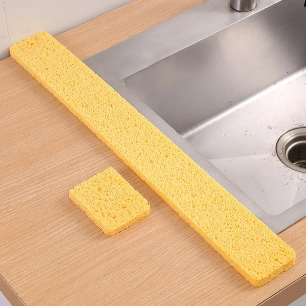 59cm Wood Pulp Cotton Kitchen Sink Sponge Pad Long Strip Absorbent Cuttable Dishwasher Countertop Water Stopper Wipe Sponge
