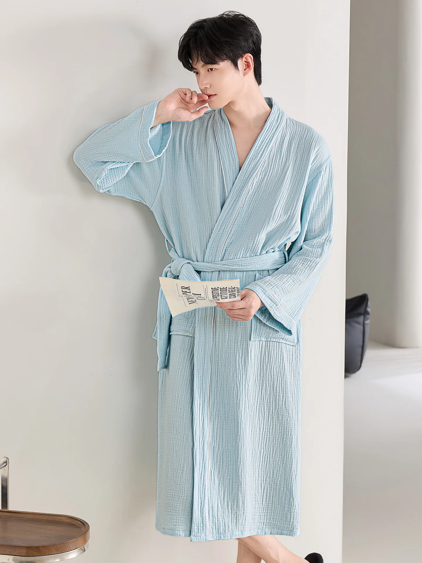 peignoir-long-en-coton-pour-homme-couleur-unie-pour-usage-domestique-haute-capacite-d'absorption-longueur-etendue-style-hotelier-peignoir-de-matin
